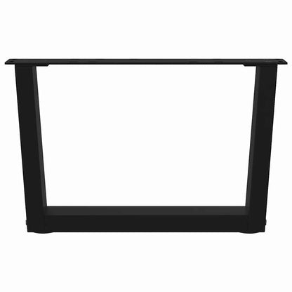 Gambe per Tavolino da CaffÃ¨ a Forma di V 2 pz Nere 60x(30-31,3) cm Acciaio
