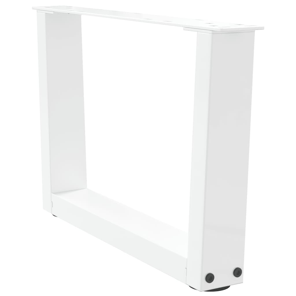 Gambe per Tavolino da CaffÃ¨ a Forma di V 2 pz Bianche 60x(30-31,3) cm Acciaio