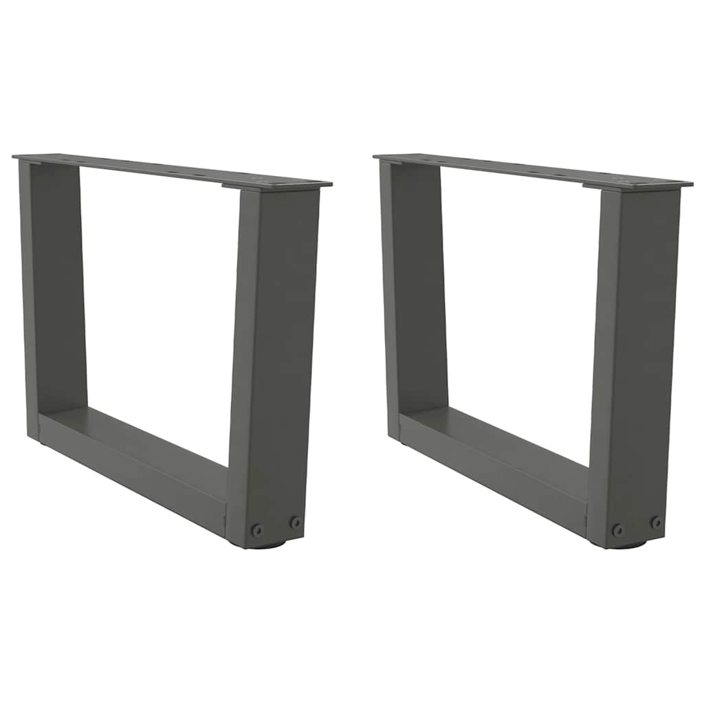 Gambe per Tavolino da CaffÃ¨ a Forma di V 2 pz Antracite 60x(30-31,3) cm Acciaio