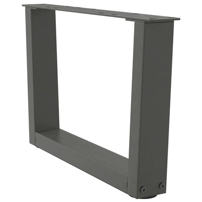Gambe per Tavolino da CaffÃ¨ a Forma di V 2 pz Antracite 60x(30-31,3) cm Acciaio