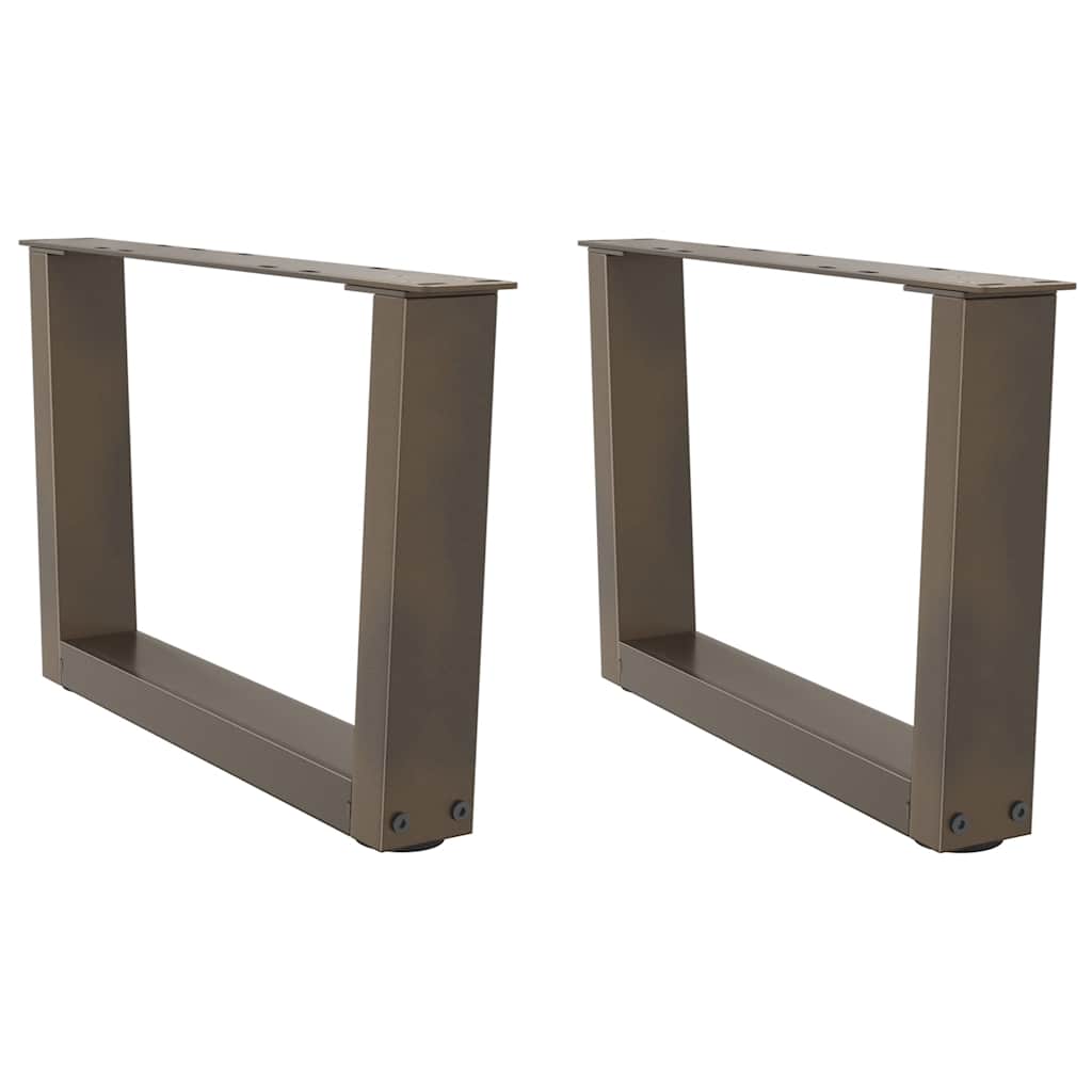 Gambe per Tavolino da CaffÃ¨ a Forma di V 2 pz Acciaio Naturale 60x(30-31,3) cm Acciaio