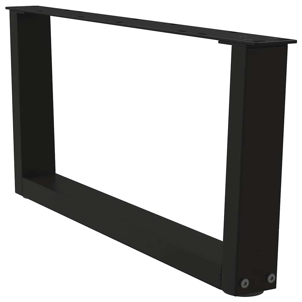 Gambe per Tavolino da CaffÃ¨ a Forma di V 2 pz Nere 70x(30-31,3) cm Acciaio