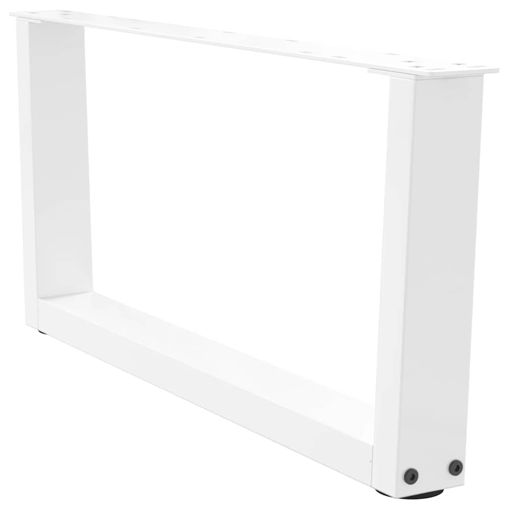 Gambe per Tavolino da CaffÃ¨ a Forma di V 2 pz Bianche 70x(30-31,3) cm Acciaio