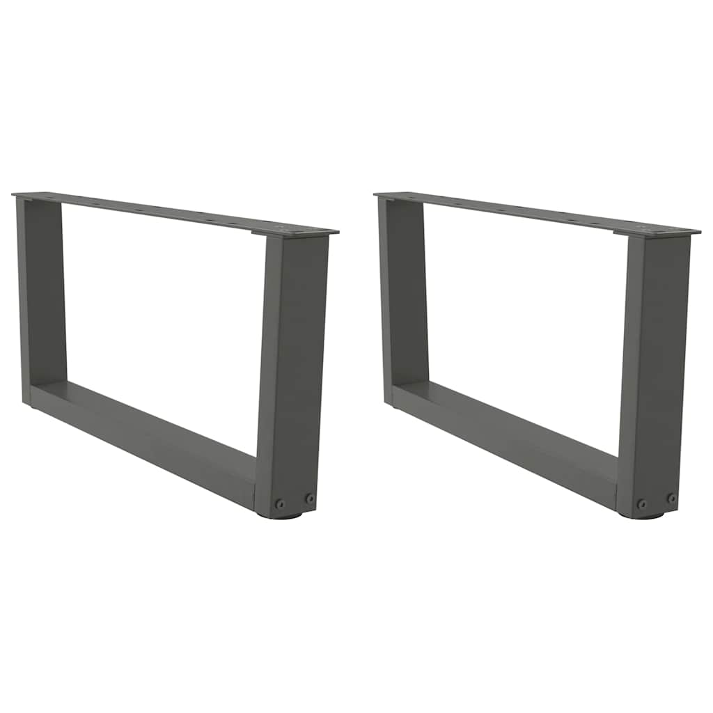 Gambe per Tavolino da CaffÃ¨ a Forma di V 2 pz Antracite 70x(30-31,3) cm Acciaio