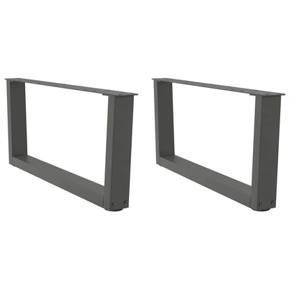 Gambe per Tavolino da CaffÃ¨ a Forma di V 2 pz Antracite 70x(30-31,3) cm Acciaio