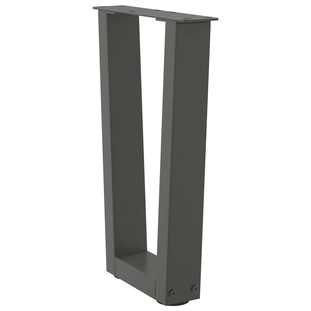 Gambe per Tavolino da CaffÃ¨ a Forma di V 2 pz Antracite 28x(42-43,3) cm Acciaio