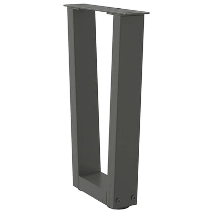 Gambe per Tavolino da CaffÃ¨ a Forma di V 2 pz Antracite 28x(42-43,3) cm Acciaio