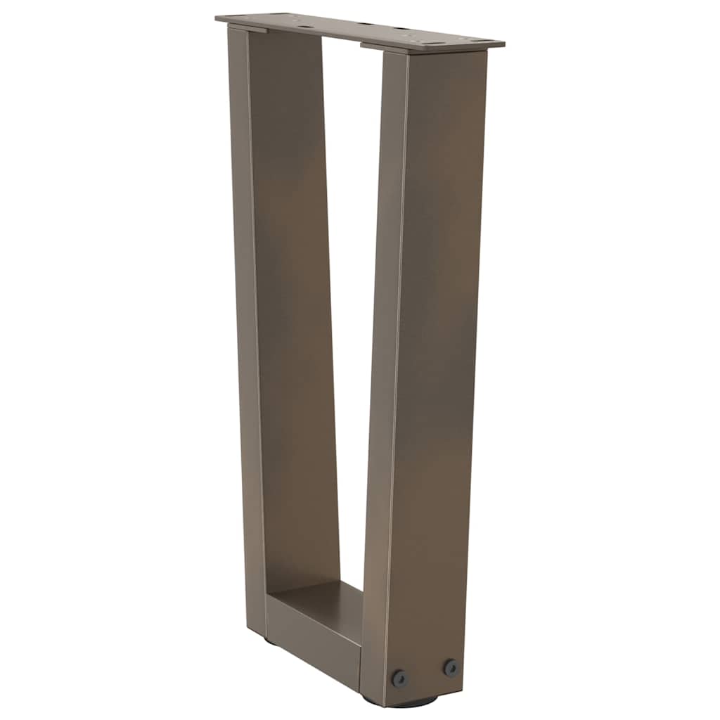 Gambe per Tavolino da CaffÃ¨ a Forma di V 2 pz Acciaio Naturale 28x(42-43,3) cm Acciaio