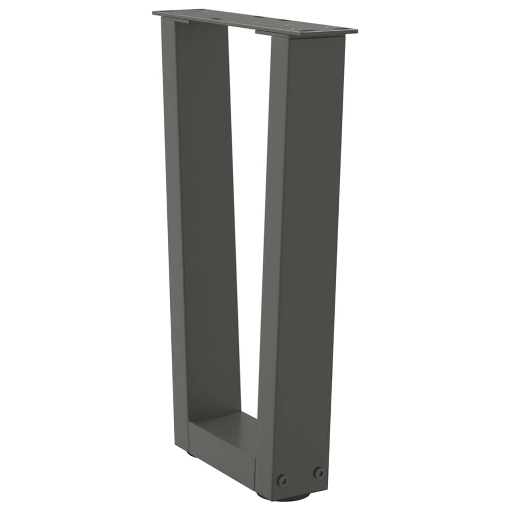 Gambe per Tavolino da CaffÃ¨ a Forma di V 2 pz Antracite 38x(42-43,3) cm Acciaio