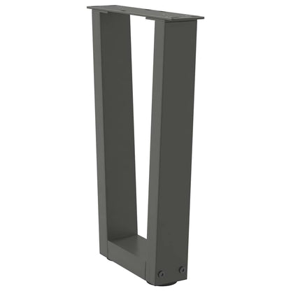 Gambe per Tavolino da CaffÃ¨ a Forma di V 2 pz Antracite 38x(42-43,3) cm Acciaio