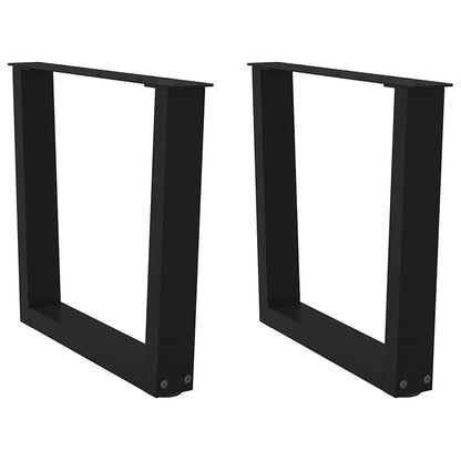 Gambe per Tavolino da CaffÃ¨ a Forma di V 2 pz Nere 50x(42-43,3) cm Acciaio