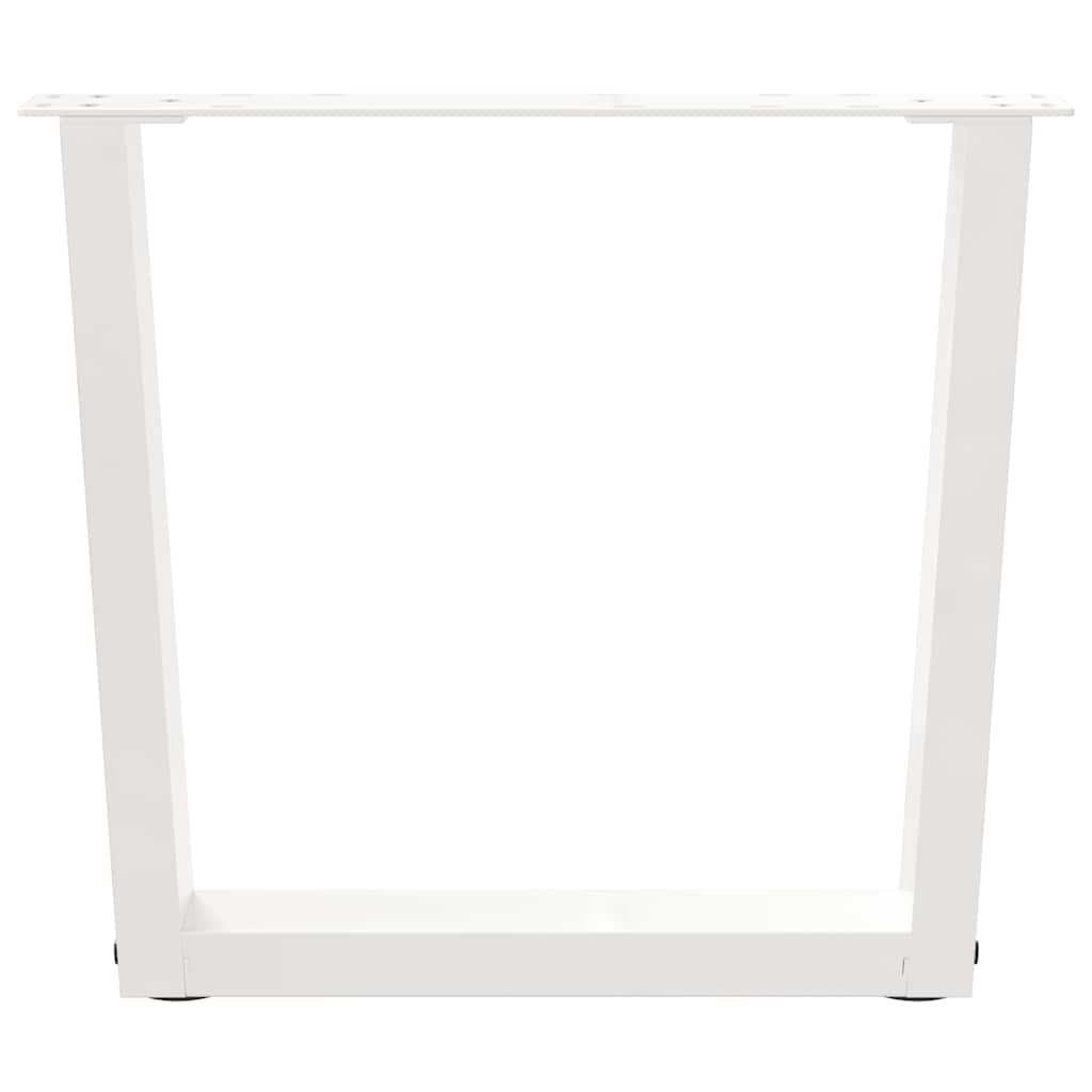 Gambe per Tavolino da CaffÃ¨ a Forma di V 2 pz Bianche 50x(42-43,3) cm Acciaio