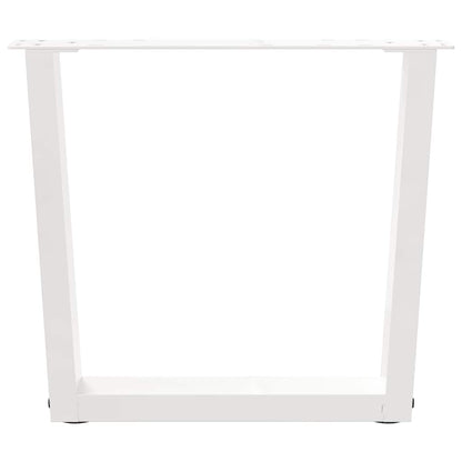 Gambe per Tavolino da CaffÃ¨ a Forma di V 2 pz Bianche 50x(42-43,3) cm Acciaio