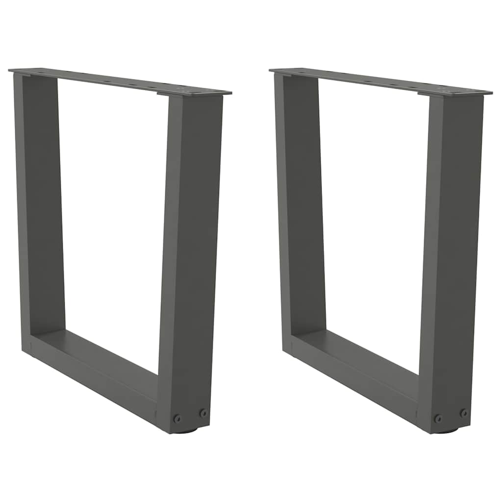 Gambe per Tavolino da CaffÃ¨ a Forma di V 2 pz Antracite 50x(42-43,3) cm Acciaio