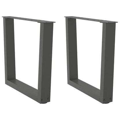 Gambe per Tavolino da CaffÃ¨ a Forma di V 2 pz Antracite 50x(42-43,3) cm Acciaio