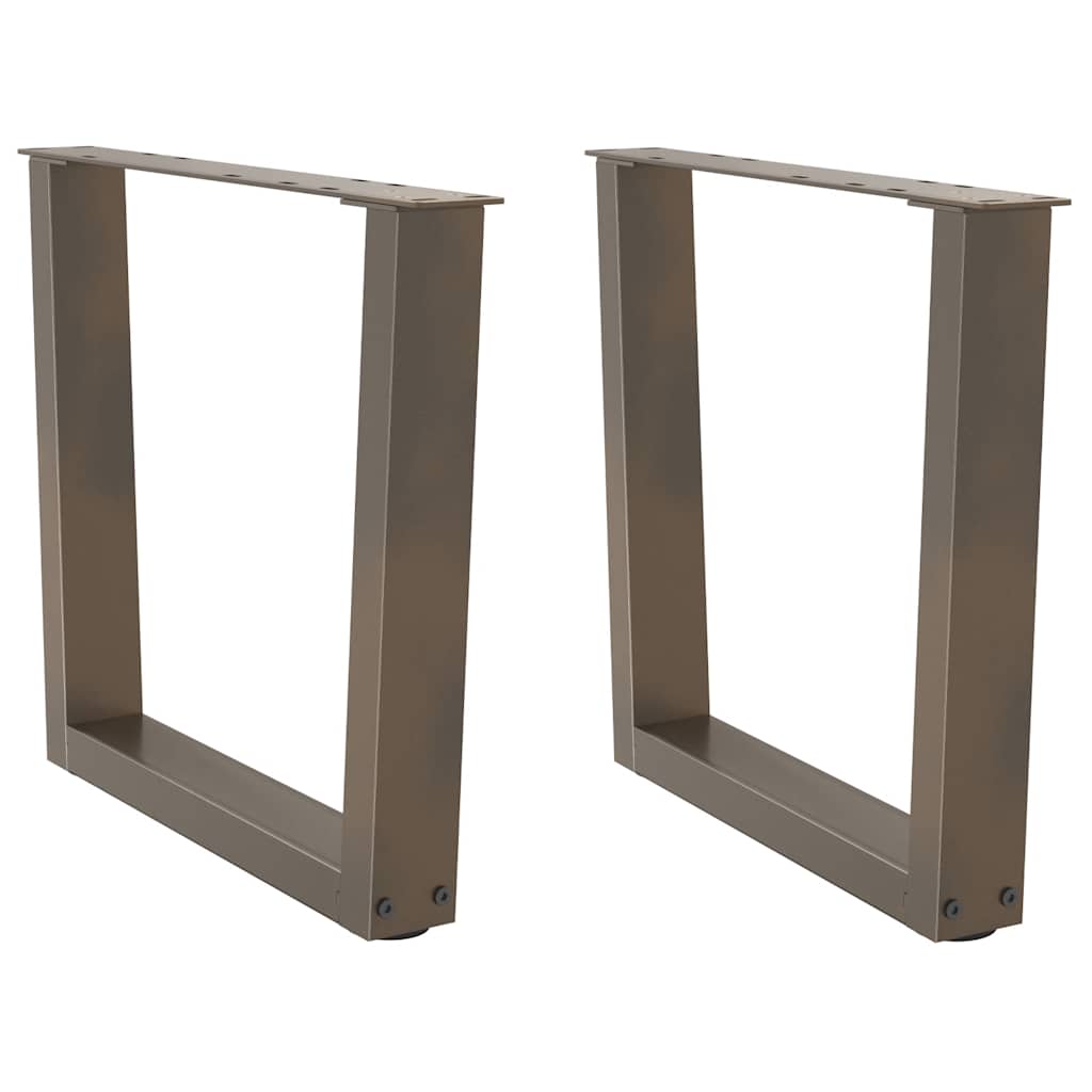 Gambe per Tavolino da CaffÃ¨ a Forma di V 2 pz Acciaio Naturale 50x(42-43,3) cm Acciaio