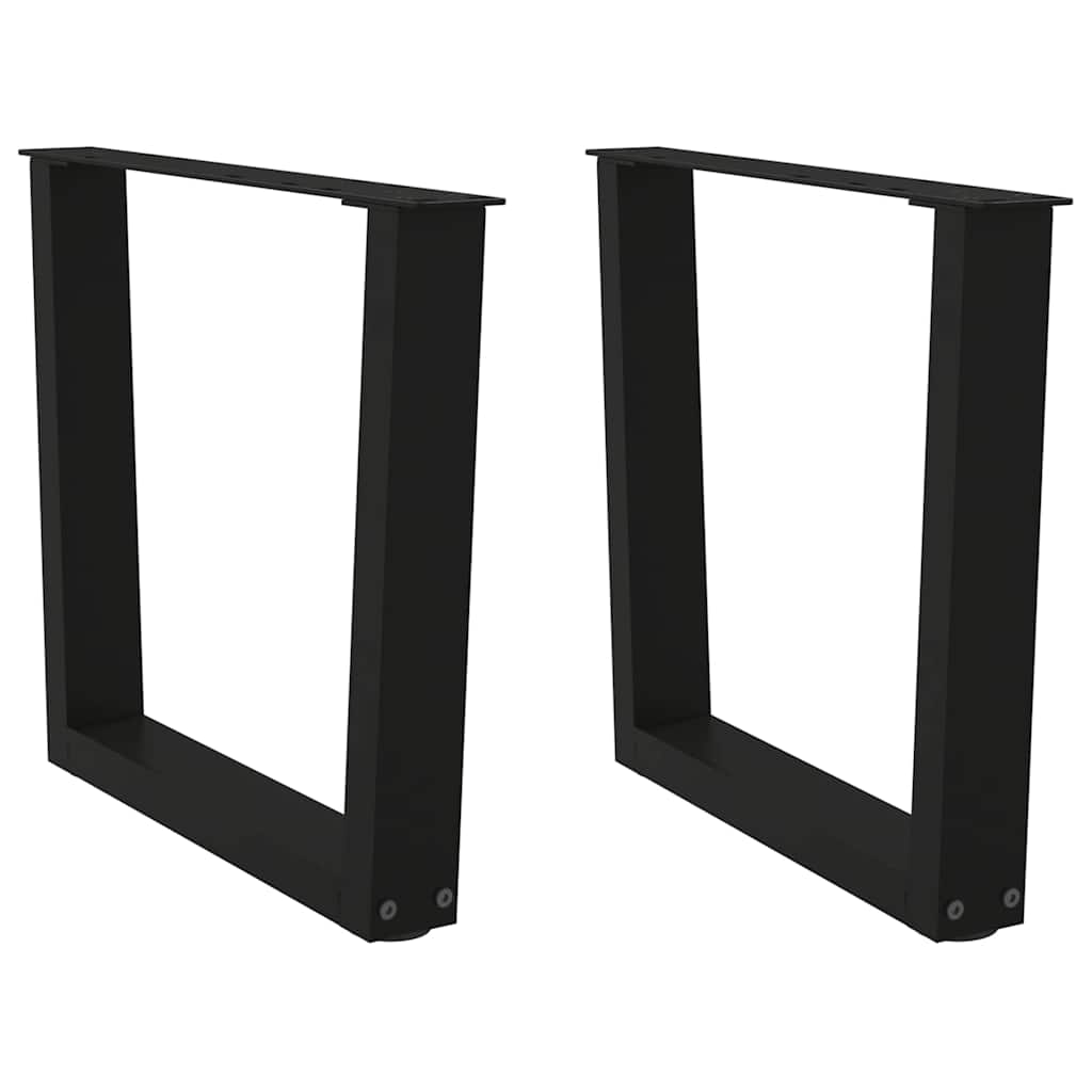 Gambe per Tavolino da CaffÃ¨ a Forma di V 2 pz Nere 60x(42-43,3) cm Acciaio
