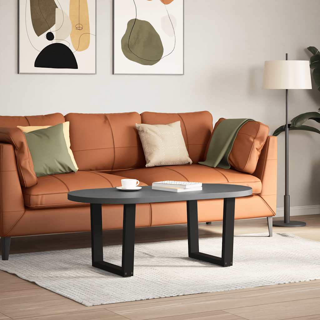 Gambe per Tavolino da CaffÃ¨ a Forma di V 2 pz Nere 60x(42-43,3) cm Acciaio