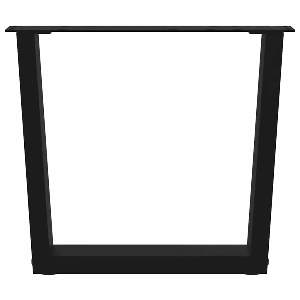 Gambe per Tavolino da CaffÃ¨ a Forma di V 2 pz Nere 60x(42-43,3) cm Acciaio