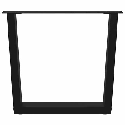 Gambe per Tavolino da CaffÃ¨ a Forma di V 2 pz Nere 60x(42-43,3) cm Acciaio