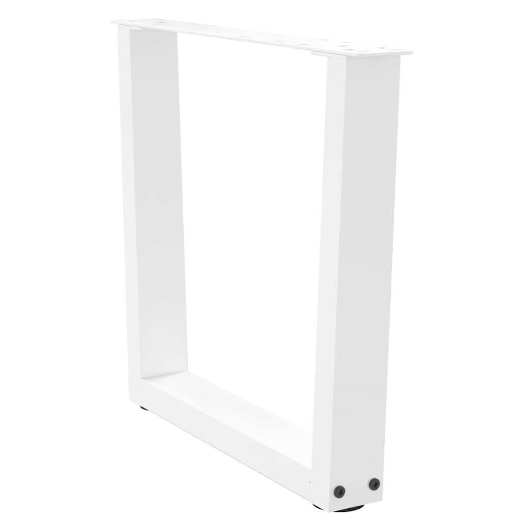 Gambe per Tavolino da CaffÃ¨ a Forma di V 2 pz Bianche 60x(42-43,3) cm Acciaio