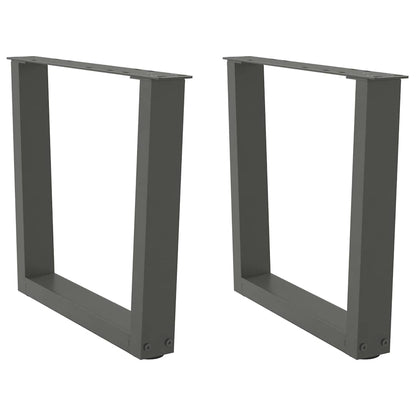 Gambe per Tavolino da CaffÃ¨ a Forma di V 2 pz Antracite 60x(42-43,3) cm Acciaio