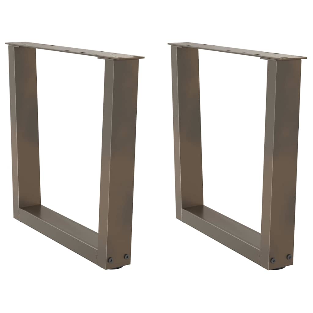Gambe per Tavolino da CaffÃ¨ a Forma di V 2 pz Acciaio Naturale 60x(42-43,3) cm Acciaio
