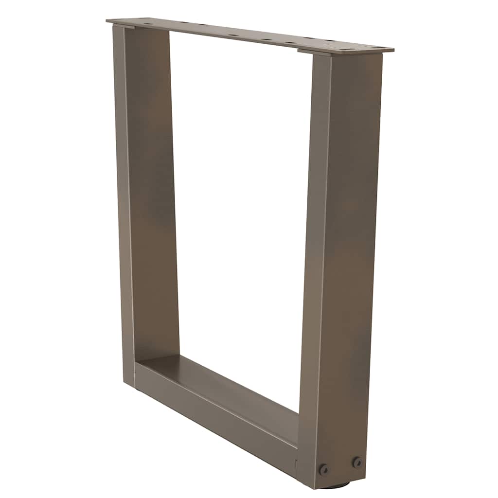 Gambe per Tavolino da CaffÃ¨ a Forma di V 2 pz Acciaio Naturale 60x(42-43,3) cm Acciaio