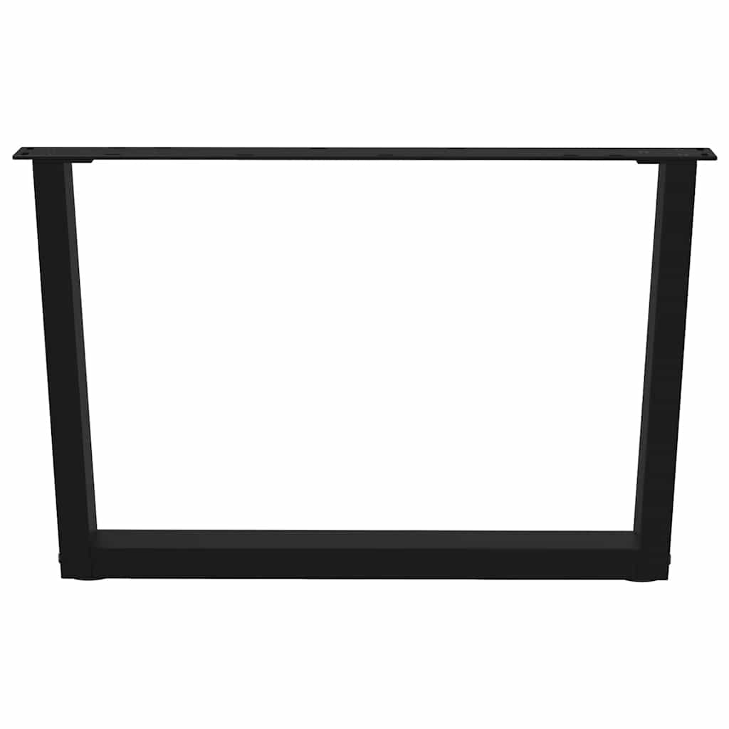 Gambe per Tavolino da CaffÃƒÂ¨ a Forma di V 2 pz Nere 70x(42-43,3) cm Acciaio