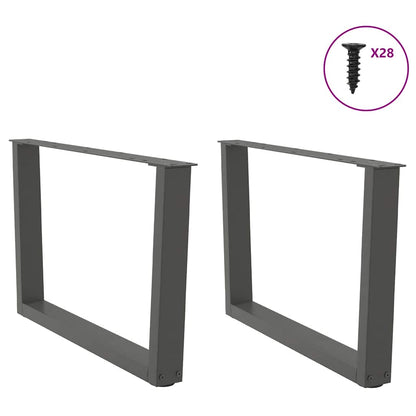 Gambe per Tavolino da CaffÃ¨ a Forma di V 2 pz Antracite 70x(42-43,3) cm Acciaio
