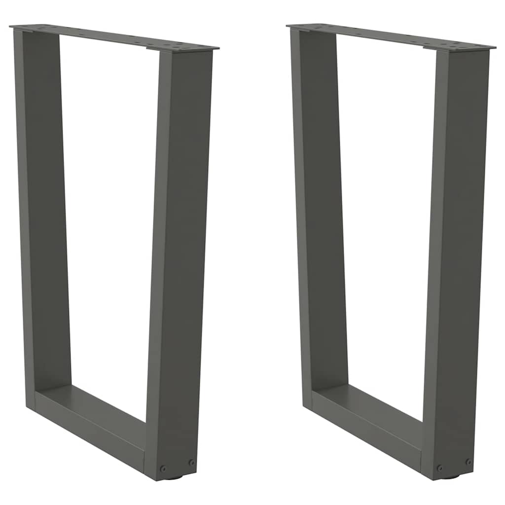 Gambe per tavolo da pranzo a forma di V 2 pz Antracite 70x(72-73,3) cm Acciaio