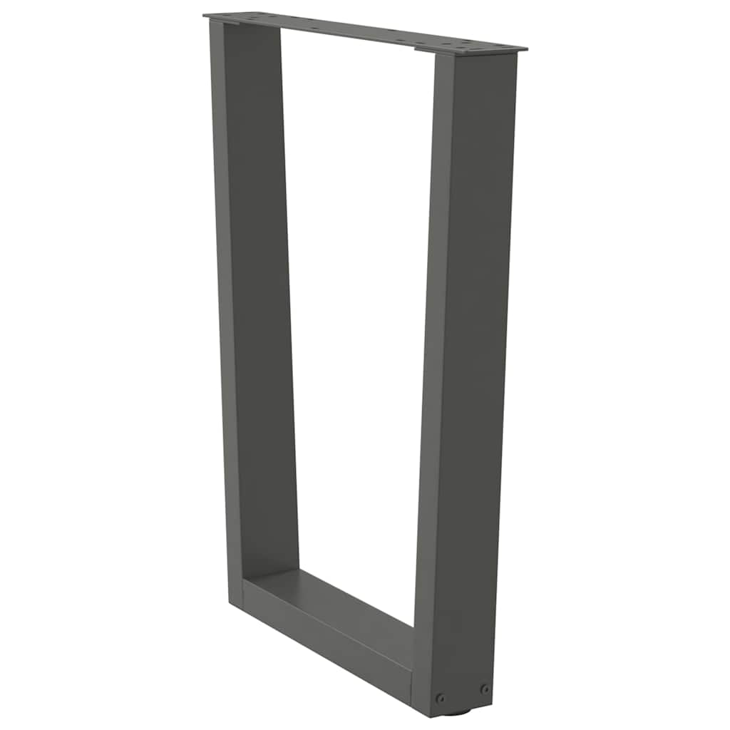 Gambe per tavolo da pranzo a forma di V 2 pz Antracite 70x(72-73,3) cm Acciaio