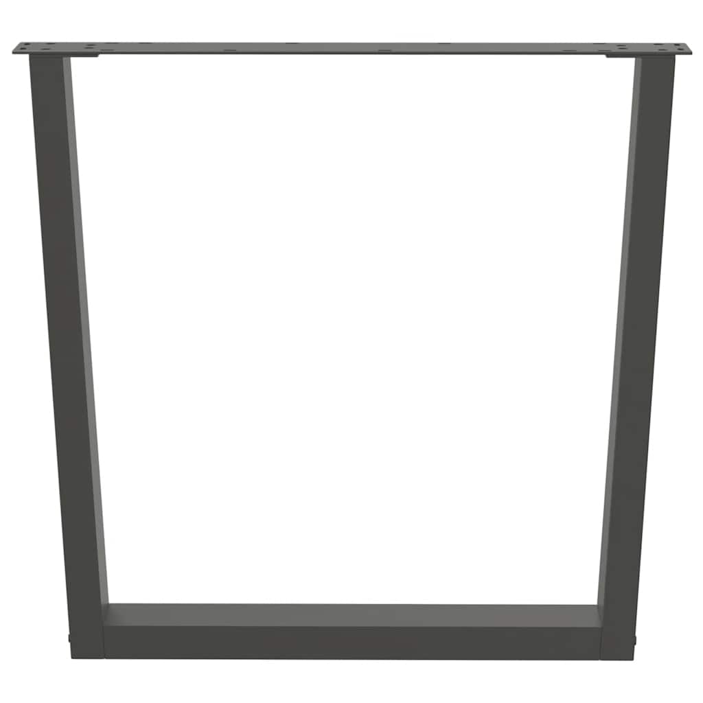 Gambe per tavolo da pranzo a forma di V 2 pz Antracite 80x(72-73,3) cm Acciaio