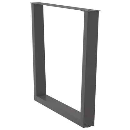 Gambe per tavolo da pranzo a forma di V 3 pz Antracite 90x(72-73,3) cm Acciaio