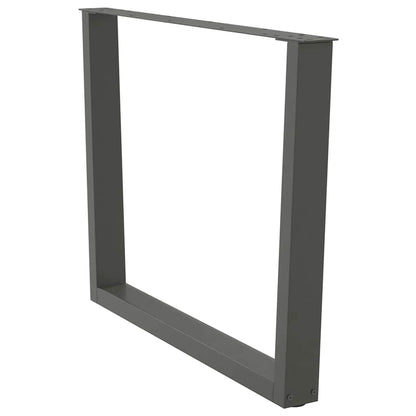 Gambe per tavolo da pranzo a forma di V 3 pz Antracite 100x(72-73,3) cm Acciaio