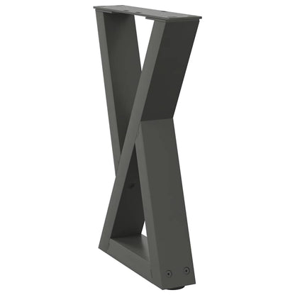 Gambe per Tavolino da CaffÃ¨ 2 pz Antracite 28x(42-43,3) cm Acciaio