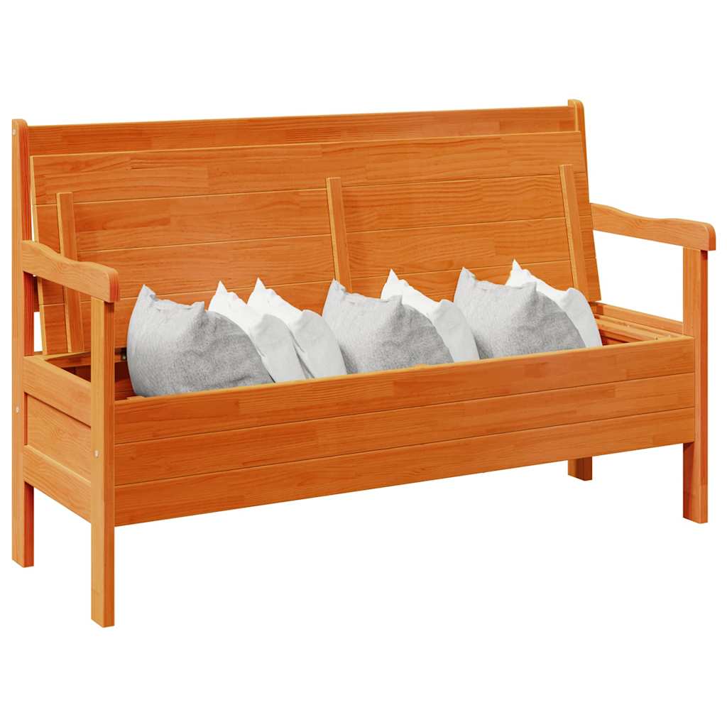 Panchina da esterno Marrone 119 x 44 x 76 cm Pino massello