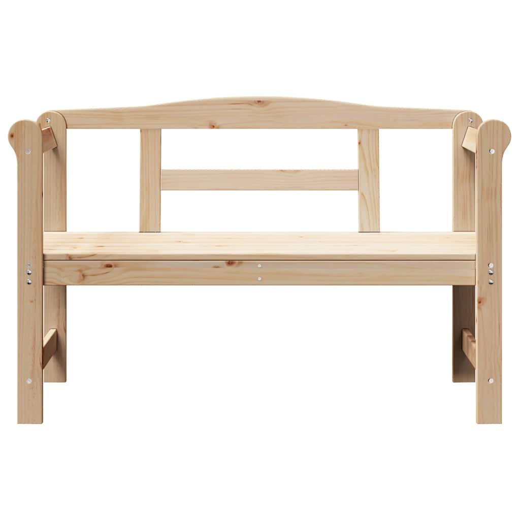 Panchina da esterno con archiviazione Naturale 119 x 44 x 76 cm