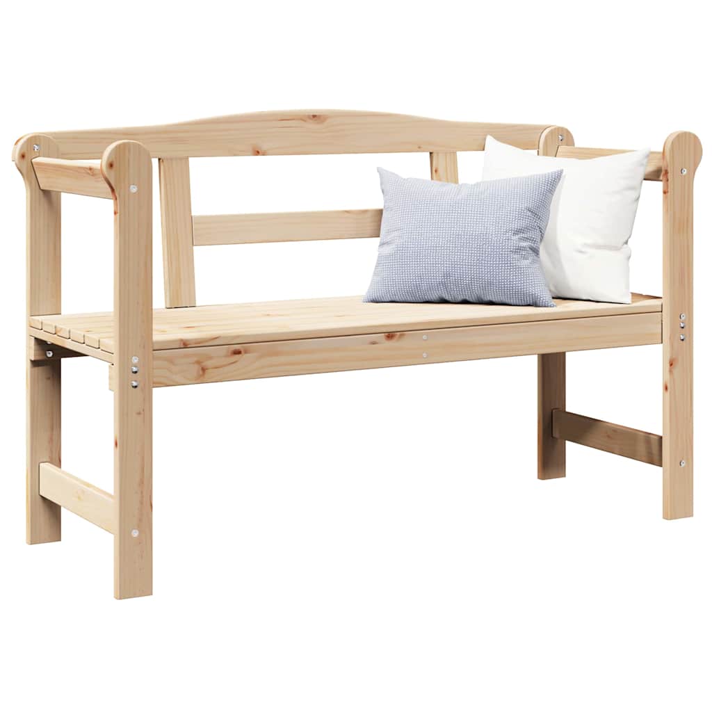 Panchina da esterno con archiviazione Naturale 119 x 44 x 76 cm