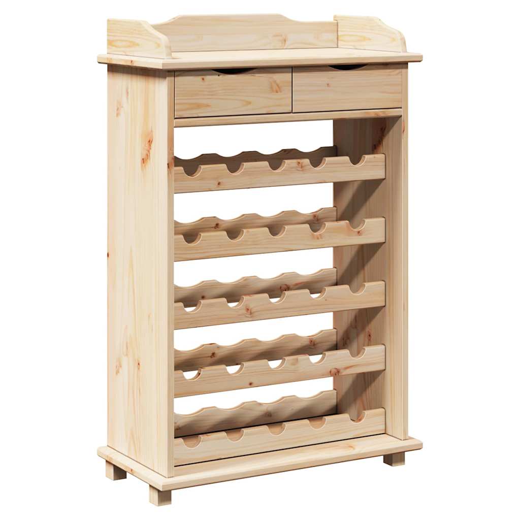 Portabottiglie Naturale 58 x 28 x 90 cm Legno di Pino Massello