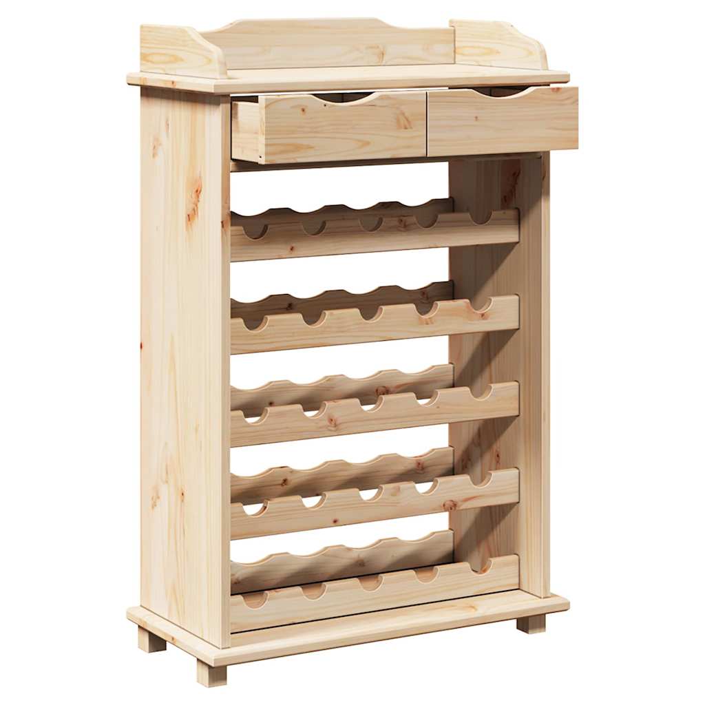 Portabottiglie Naturale 58 x 28 x 90 cm Legno di Pino Massello