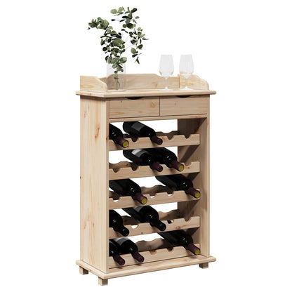 Portabottiglie Naturale 58 x 28 x 90 cm Legno di Pino Massello