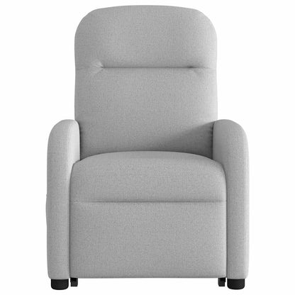 Poltrona Alzapersona Massaggi Reclinabile Grigio Nuvola Tessuto