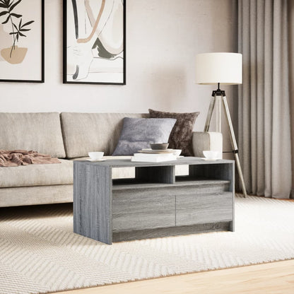 Tavolino da Salotto con Luci LED Grigio Sonoma in Truciolato