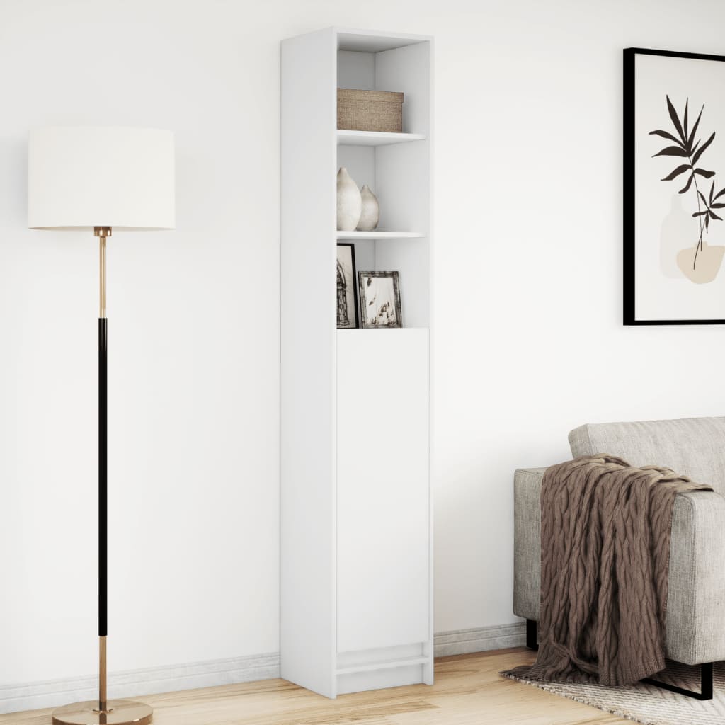 Credenza con LED Bianca 36x32,5x200 cm in Legno Multistrato