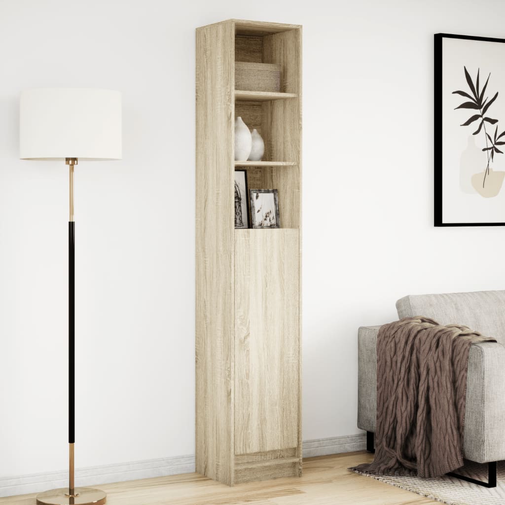Credenza con LED Rovere Sonoma 36x32,5x200 cm Legno Multistrato
