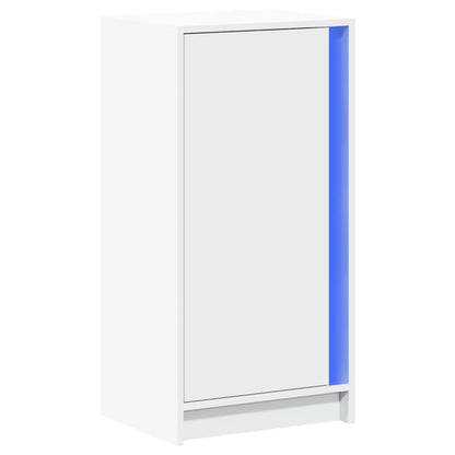 Credenza con LED Bianca 42,5x34x85 cm in Legno Multistrato