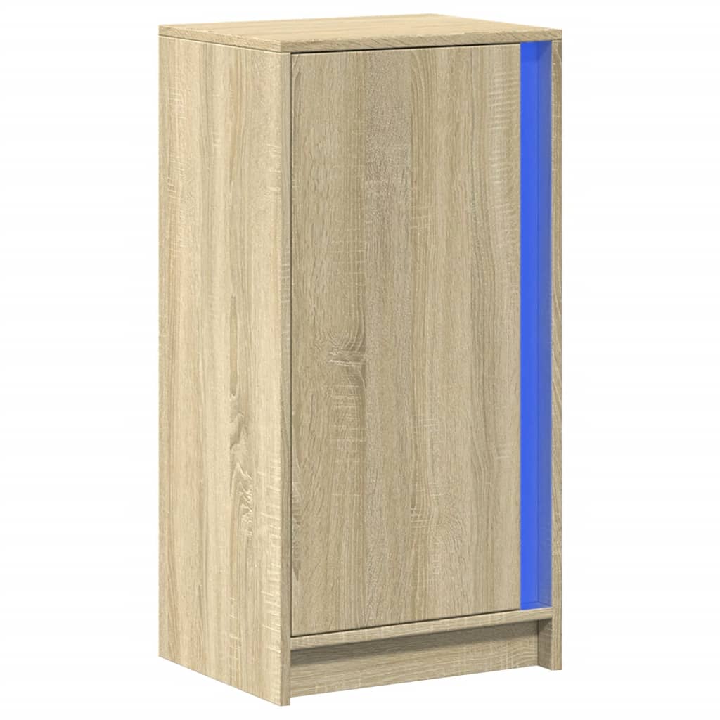 Credenza con LED Rovere Sonoma 42,5x34x85 cm Legno Multistrato