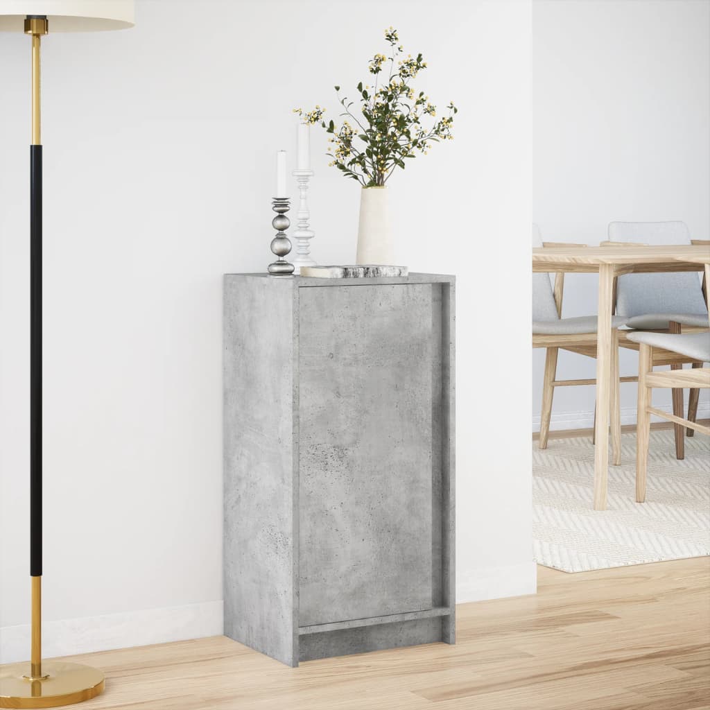 Credenza con LED Grigio Cemento 42,5x34x85 cm Legno Multistrato