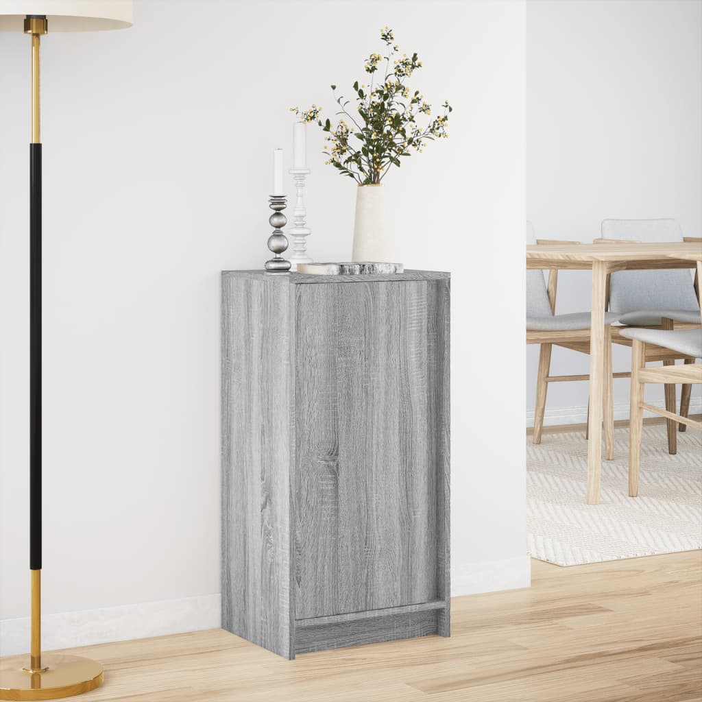 Credenza con LED Grigio Sonoma 42,5x34x85 cm Legno Multistrato